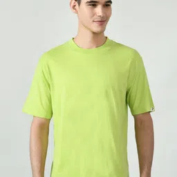 PULP Unisex Solid Round Neck Cotton Relaxed Fit T-shirt-29