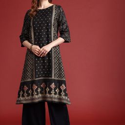 Anouk Ethnic Motifs Print Kurta with Palazzos-image-9