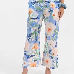 GULABOSITABO Women Floral Printed Pure Cotton Trousers-image-77