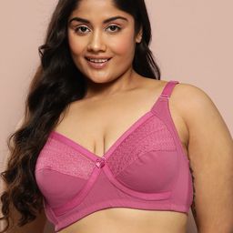 Sztori Plus Size Solid Full Coverage Non Padded Bra-11