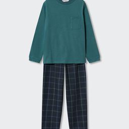 Mango Kids Boys Typography Printed Pure Cotton Sustainable T-shirt with Pyjamas-image-88