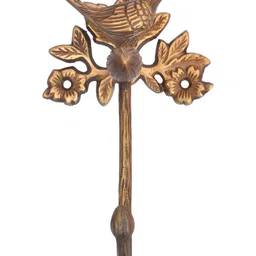 IndianShelf Gold Toned Brass Bird Wall Hooks-image-34
