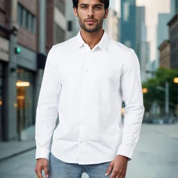 Celio Men Classic Fit Spread Collar Solid Cotton Casual Shirt-image-58
