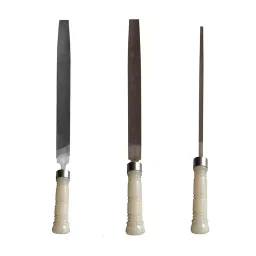 AMB 8 inch (203.2 mm) Flat Half Round File Tool With PVC Handle, AZFHR08_1 (Set of 3)-23