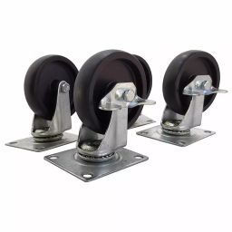 Westward Replacement Casters Black Polypropylene, 61HP23-image-46