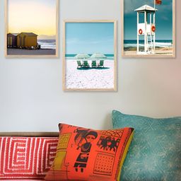 Kotart Brown & Blue 3 Pieces Abstract Printed Wooden Wall Arts-picture-46