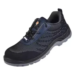 Agarson Steel Toe Safety Shoes PU Sole Low Ankle Navy Fabric Size UK 10, Blaze-picture-43