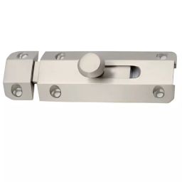 GEZE Baby Latch With Fixing Screws, Size 75 mm, SS Finish and Brass Body, 8115819-image-5