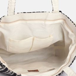 Anouk Geometric Printed Oversized Structured Tote Bag with Tasselled image 5