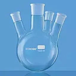 Borosil Round Bottom Interchangeable Joint Flasks Cap.100 ml 4386B16 image 1