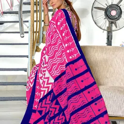 LeeliPeeri Designer Block Print Saree image 4