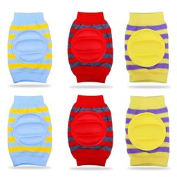 Chinmay Kids Crawling Anti-Slip Padded Stretchable Elastic Cotton Soft Breathable Comfortable Knee & Elbow Cap Safety Protector with Lining Pattern Pack of 3  - Multicolour-75