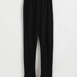 Charm n Cherish Cotton Blend Solid Thermal Pant - Black-image-98