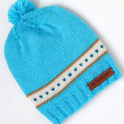 The Original Knit Hearts Designed & Pom Pom Embellished Cap - Pink & Green - Diameter - 30cm-picture-11
