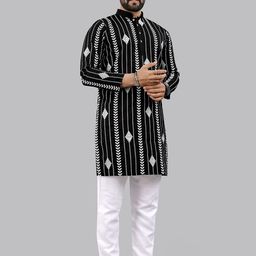 CHARLOTTE GRACIOUS Men Embroidered Sequinned White Romance Kurta-image-91
