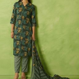 Anouk Women Floral Printed Regular Kurta with Trousers & With Dupatta-7