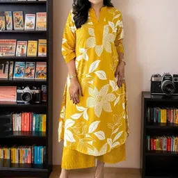 SWEETPEL Women Floral Printed Kurta with Palazzos-picture-13
