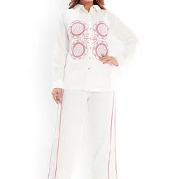 Amchoor Embroidered Long Sleeves Pure Cotton Shirt & Trousers-picture-17