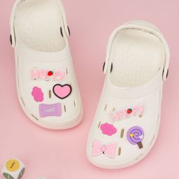 Yellow Bee Girls Self Design Soft & Lightweight Clogs-picture-37