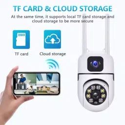 CAMLEIGH Mini Dual 2-in-1 PTZ+Bullet Camera 5+5 MP 360° with Night Vision & Motion Detection image 5