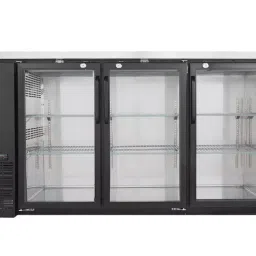 Krome Dispense Under Counter Cooler 3 Door With Side Cooling Black C2691-35