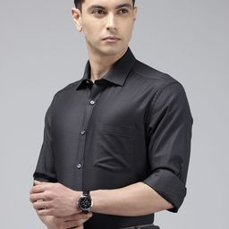 Park Avenue Geometric Self Designed Pure Cotton Formal Shirt-image-19