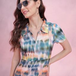 DressBerry Printed A-Line Dress-image-46