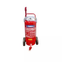 Detect Fire 25 Kg Fire Extinguisher with Trolly Mounted Cartage Type ABC/DCP Powder Mild Steel Red-46