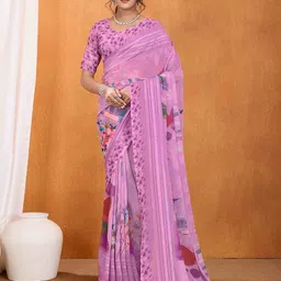 TASRIKA Floral Embroidered Pure Georgette Saree-picture-43