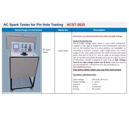 Maxwell Analog AC Spark Tester Single Phase 0-15 kV, ACST-2615 image 2