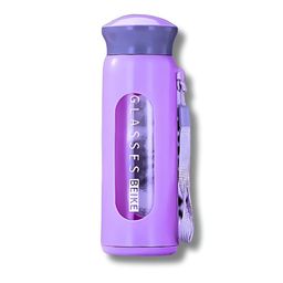 WELOUR Purple Single Glass Water Bottle-23