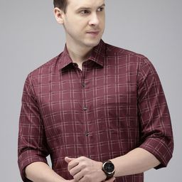 Arrow Pure Cotton Manhattan Slim Fit Windowpane Checks Opaque Formal Shirt-picture-11