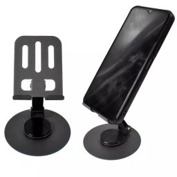 DeoDap Mobile Stand Foldable & 360° Rotatable Black 10x10x3 cm, 13659 image 2