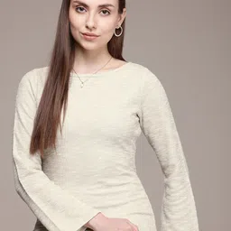 French Connection Self Design Flared Sleeve Sheath Mini Dress-picture-51