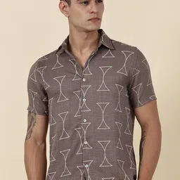 Thomas Scott Men Classic Slim Fit Opaque Printed Casual Shirt-image-86