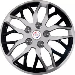 Auto Pearl ViSB18_R 355.6 mm(14 Inch) Press Type Wheel Hubcap with Retention Ring Glossy Black Red Strip Wheel Cover for Maruti Swift Dzire VXI14 cm-picture-0