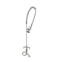 Aluids Pre-Rinse Unit: Long Height Double Lever Single Hole Deck Mount , Spray Valve 1.42 GPM-46