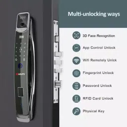 GOLENS Digital Door Lock with 3D Face ID Biometric Lock, Keypad Code, X97 image 4