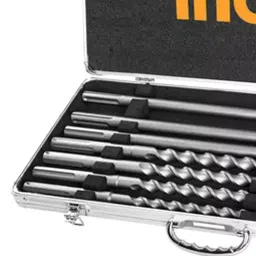 Ingco 7 Pcs SDS max hammer drill bit and chisel set  AKD5075 image 2