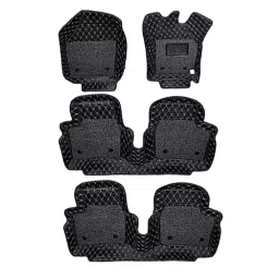 Auto Pearl 7D Car Floor Mats Luxury Leatherite Black Compatible For Hyundai Alcazar (6 Seater), 7D_MT_BLK_Alzar6s-image-78