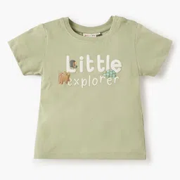 Juniors by Babyshop Infant Boys Pack Of 3 Graphic Printed Cotton Regular Fit T-shirts-image-64