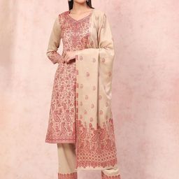 Rangriti Floral Printed Sweetheart Neck Straight Kurta With Palazzo & Dupatta-image-32
