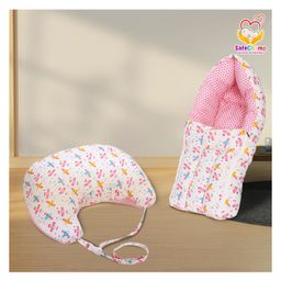 SafeChamp Lite Air Baby Sleeping Bag And Feeding Pillow Combo (Pack -2) (Pink)-picture-17
