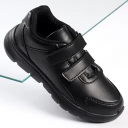Pine Kids School Shoes with Velcro Closure - Black-picture-47
