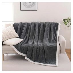 Butterthief Check Cozy Super Soft Warm Double Layered Kids Sherpa Blanket - Color May Vary-image-94