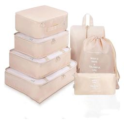 Awestuffs 7 Set Packing Cubes for Travel, Travel Organizer for Suitcase, Luggage, Travel Bags for Carry on, Waterproof Travel Essential with Laundry Bag-picture-4