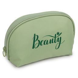 QIPS Round Beauty Cosmetic Pouch - Light Green-image-89