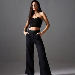 Miss Chase Women Wide Leg High-Rise Stretchable Jeans-image-93
