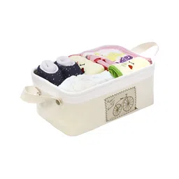 HomeStorie Cream-Coloured 2 Pieces Jute Regular Multi-Utility Organisers image 5