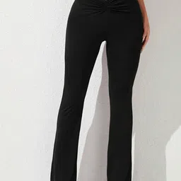 Stylecast X Slyck Women Comfort Flared Wrinkle Free Flat-Front Trouser-image-44